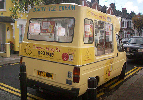 Icecream van at product give away