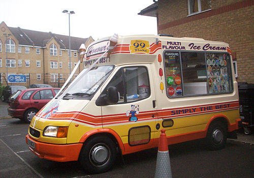 Ice cream van at wedding party south east london