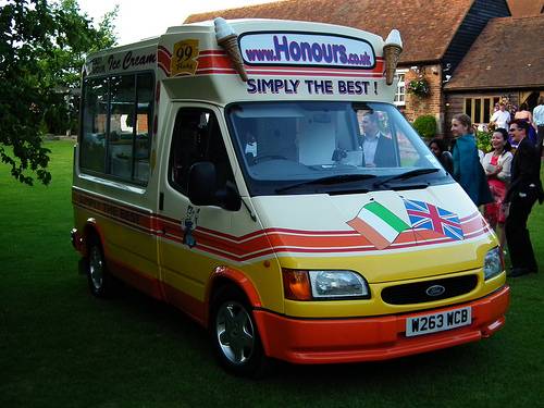 Ice cream van hire Kent wedding party hire